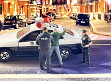 Load image into Gallery viewer, 1:64 Painted Figure Mini Model Miniature Resin Diorama Police Catch Criminal Toy New