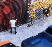 Load image into Gallery viewer, 1:64 Painted Figure Mini Model Miniature Resin Diorama Garage Repair Lady Girl