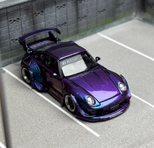 Load image into Gallery viewer, SW 1:64 Purple RWB 993 Racing Sports Classic Model Diecast Metal Car New