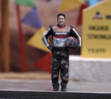 Load image into Gallery viewer, 1:64 Painted Figure Model Miniature Resin Sand Diorama Racer Driver Man Boy