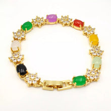 Load image into Gallery viewer, Nature Jade Beaded Bracelet Jewelry Blessing Lucky Fortune Gift For Her Colorful