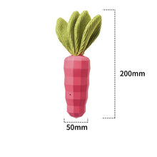 Load image into Gallery viewer, Dog Squeaky Toys Chew Puppy Rubber Fluffy Toy Durable Pink Carrot Pet Play Fetch