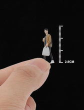 Load image into Gallery viewer, 1:64 Painted Figure Mini Model Miniature Car Scenes Resin Casual Man Carring Bag