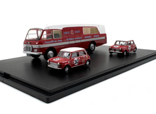 Load image into Gallery viewer, OXFORD 1:76 BMC Set Red Racing Mini Copper Bus Model Diecast Metal Car New Collection