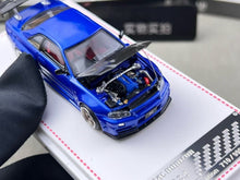 Load image into Gallery viewer, FH 1:64 Blue Carbon Skyline GTR R34 Z-Tune Sports Model Diecast Metal Car New Collection
