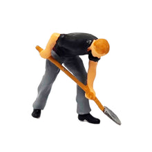 Load image into Gallery viewer, 1:64 Painted Figure Mini Model Miniature Resin Diorama Worker Mining Shovel Man