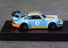 Load image into Gallery viewer, WU 1:64 Blue Gulf RWB 964 #3 Classic Racing Sports Model Diecast Metal Car New Collection