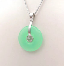 Load image into Gallery viewer, Nature Jade Pendant Necklace Gift Jewelry charm Blessing Fu Fortune Round Luck f