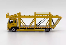 Load image into Gallery viewer, UM 1:64 Yellow 500 HINO Ranger Double Transport truck Model Diecast Metal Car