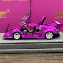 Load image into Gallery viewer, Topart 1:64 Pink LBWK Countach #41 Racing Sports Model Diecast Metal Car New Collection