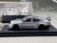 Load image into Gallery viewer, RM 1:64 Silver W124 Widebody Sedan Sports Model Diecast Metal Car New Collection
