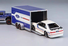 Load image into Gallery viewer, Maisto 1:64 2021 F150 Raptor Trailer 1993 SVT Cobra Haulers Model Metal Car