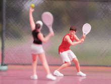 Load image into Gallery viewer, 1:64 Painted Figure Model Miniature Resin Diorama Sand Sport Tennis Man Lady Toy New Collection