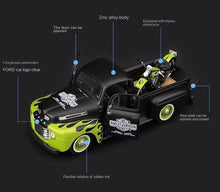 Load image into Gallery viewer, Maisto 1:24 1948 FL Panhead F1 Pickup Truck Motorcycle Model Toy Metal Car BN