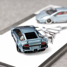 Load image into Gallery viewer, 404Error 1:64 Ice Blue Murcielago LBWK Sports Model Diecast Resin Car Set New Collection