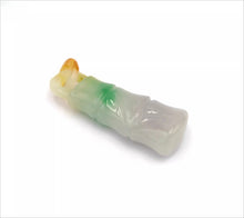 Load image into Gallery viewer, Nature Jade Bamboo White Pendant Necklace Gift Jewelry charm Blessing Lucky b