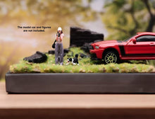 Load image into Gallery viewer, 1:64 Painted Car Model Base Miniature Diorama Sand Artificial Grassland Scenario