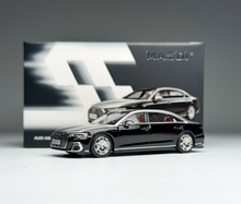 Load image into Gallery viewer, Masdi 1:64 Black Silver A8L Horch Luxury Sport Model Diecast Metal Car New Collection