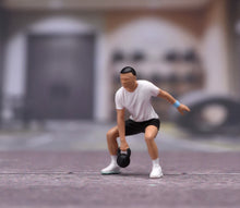 Load image into Gallery viewer, 1:64 Painted Figure Model Miniature Resin Diorama Scene Sporty Gym Man Excercise