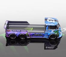 Load image into Gallery viewer, Liberty 1:64 Purple T1 6x6 Flatbed Tow Truck Model Diecast Metal Car New Collection