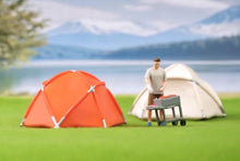 Load image into Gallery viewer, 1:64 Painted Figure Model Miniature Resin Diorama Sand Camping Tent Camp Toy