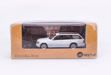 Load image into Gallery viewer, Mortal 1:64 White S124 E300 Wagon Roof Bike Model Diecast Metal Car New