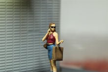 Load image into Gallery viewer, 1:64 Painted Figure Mini Model Miniature Resin Diorama Sand Shopping Girl Woman
