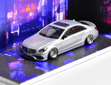 Load image into Gallery viewer, MJ 1:64 HEC Silver Black CLS 63 VIP Sedan Sports Model Diecast Metal Car New Collection