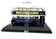 Load image into Gallery viewer, 1:76 Blue Leland PD2 Double Decker Bus Model Diecast Metal Car New Collection