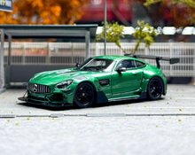 Load image into Gallery viewer, RM 1:64 Green AMG GTS Widebody Racing Sports Model Diecast Metal Car New Collection