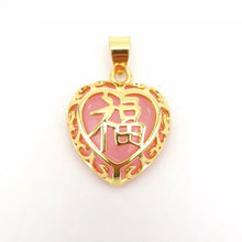 Load image into Gallery viewer, Nature Jade Heart Pendant Necklace Gift Jewelry charm Blessing Fortune Lucky i