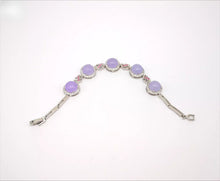 Load image into Gallery viewer, Nature Jade Beaded Bracelet Jewelry Blessing Lucky Fortune Gift For Her Purple v