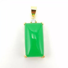 Load image into Gallery viewer, Nature Jade Green Plaque Pendant Necklace Gift Jewelry charm Blessing Lucky g