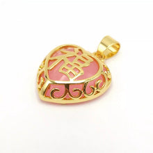 Load image into Gallery viewer, Nature Jade Heart Pendant Necklace Gift Jewelry charm Blessing Fortune Lucky i