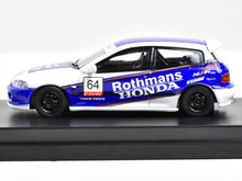 Load image into Gallery viewer, SW 1:64 Blue White JDM Civic SIR Eg6 Hatchback Model Diecast Metal Car New Collection