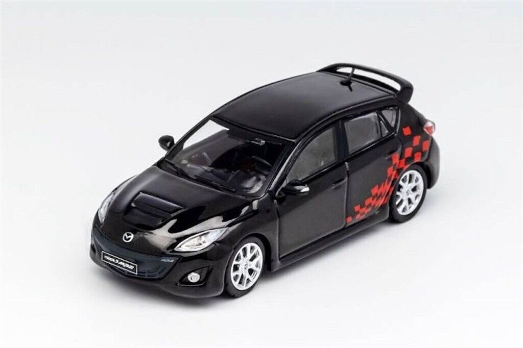 GCD 1 64 Black Mazda 3 MPS Racing Sports Hatchback Model Diecast Metal mycrazybuy store