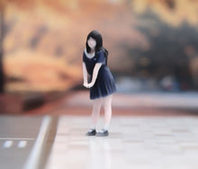 Load image into Gallery viewer, 1:64 Painted Figure Model Miniature Resin Diorama Black Hair Pretty Girl Lady D