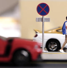 Load image into Gallery viewer, 1:64 Painted Unpainted Figure Model Miniature Resin Diorama Sand Road Stop Sign