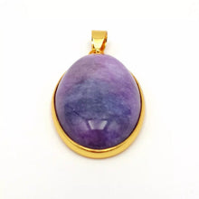 Load image into Gallery viewer, Nature Jade Purple Oval Pendant Necklace Gift Jewelry charm Blessing Lucky New