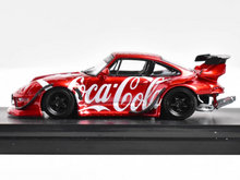 Load image into Gallery viewer, SW 1:64 Red Coke 911 RWB 993 Racing Sports Model Diecast Metal Car New Collection
