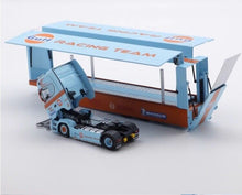 Load image into Gallery viewer, 1:64 Scania S730 Gulf Enclosed Double Deck Truck Model Diecast Metal Car New