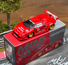 Load image into Gallery viewer, Minigt 1:64 Red Countach LBWK #41 Racing Sports Model Diecast Metal Car New Collection