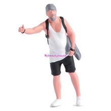 Load image into Gallery viewer, 1:24 Painted Figure Model Miniature Resin Diorama Sand Backpack Man Standing