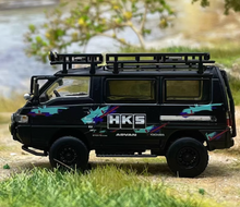 Load image into Gallery viewer, Autobots 1:64 Black HKS 4WD Delica L300 Camper Van Model Diecast Metal Car