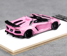 Load image into Gallery viewer, FW 1:64 Pink Aventador LP700 Convertible LBWK Sport Model Diecast Resin Car