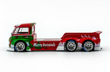 Load image into Gallery viewer, Liberty 1:64 Red Christmas T1 6x6 Flatbed Tow Truck Model Diecast Metal Car