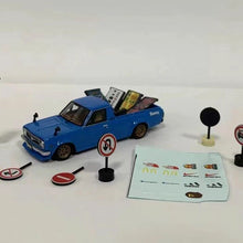 Load image into Gallery viewer, SH 1:64 Blue Datsun Sunny Pickup Truck Accessory Model Diecast Resin Car