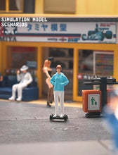 Load image into Gallery viewer, 1:64 Painted Figure Mini Model Miniature Car Scenes Resin Toy Balanced Car Girl