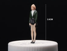 Load image into Gallery viewer, 1:64 Painted Figure Mini Model Miniature Car Scenes Resin Short Hair Girl Lady