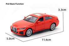 Load image into Gallery viewer, CCA 1:42 BMW i4 M50 Sedan Racing Sports Model Toy Diecast Metal Car BN